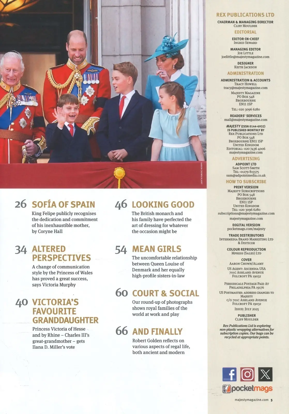 Majesty Magazine: Princess Kate, Charlotte, King Charles, Camilla, July 2025 - image 3 | Free standard UK delivery included | Discount Quality Products
