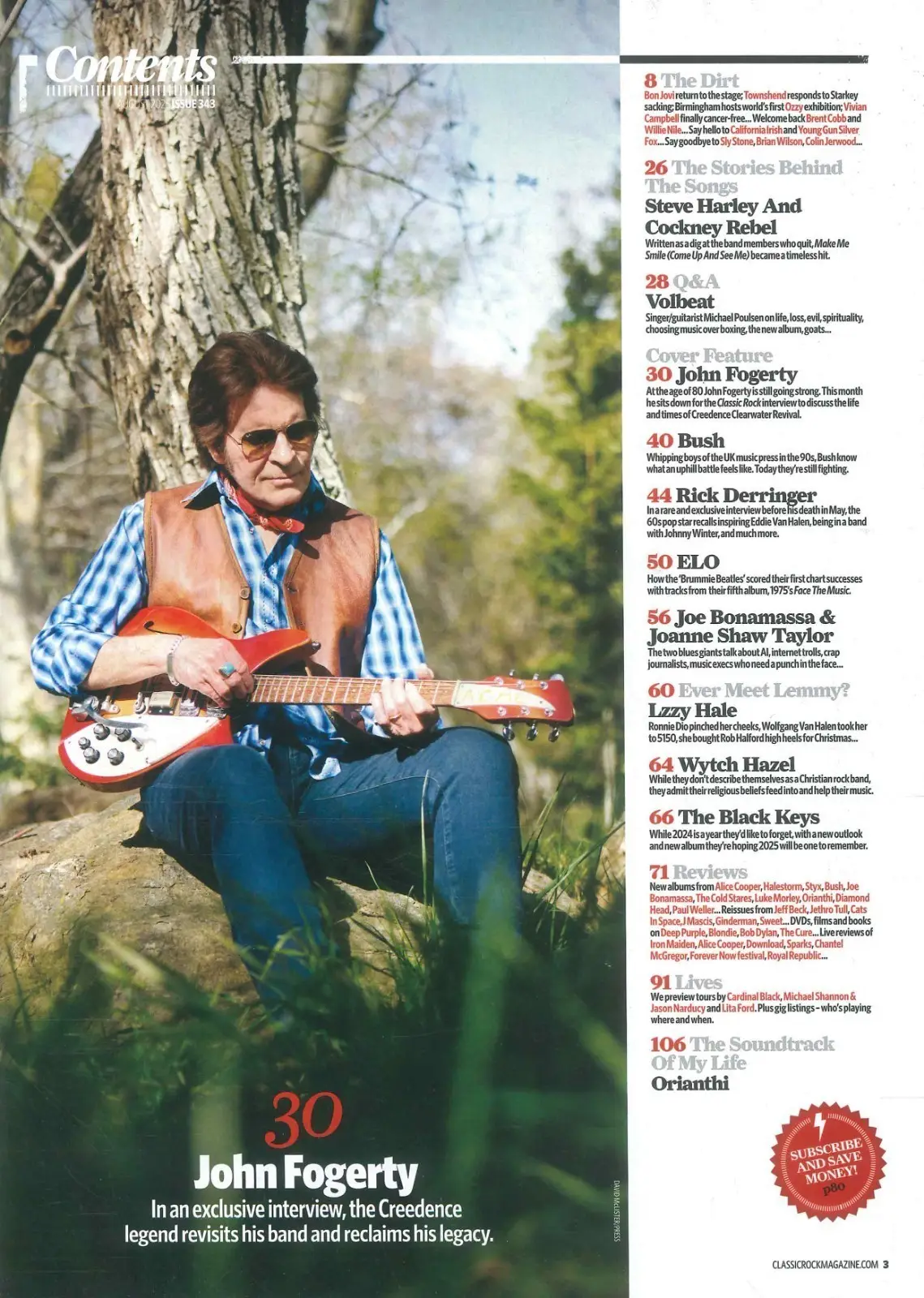 Classic Rock Magazine: John Fogerty, Creedence Clearwater Revival, Aug 2025 - image 2 | Free standard UK delivery included | Discount Quality Products