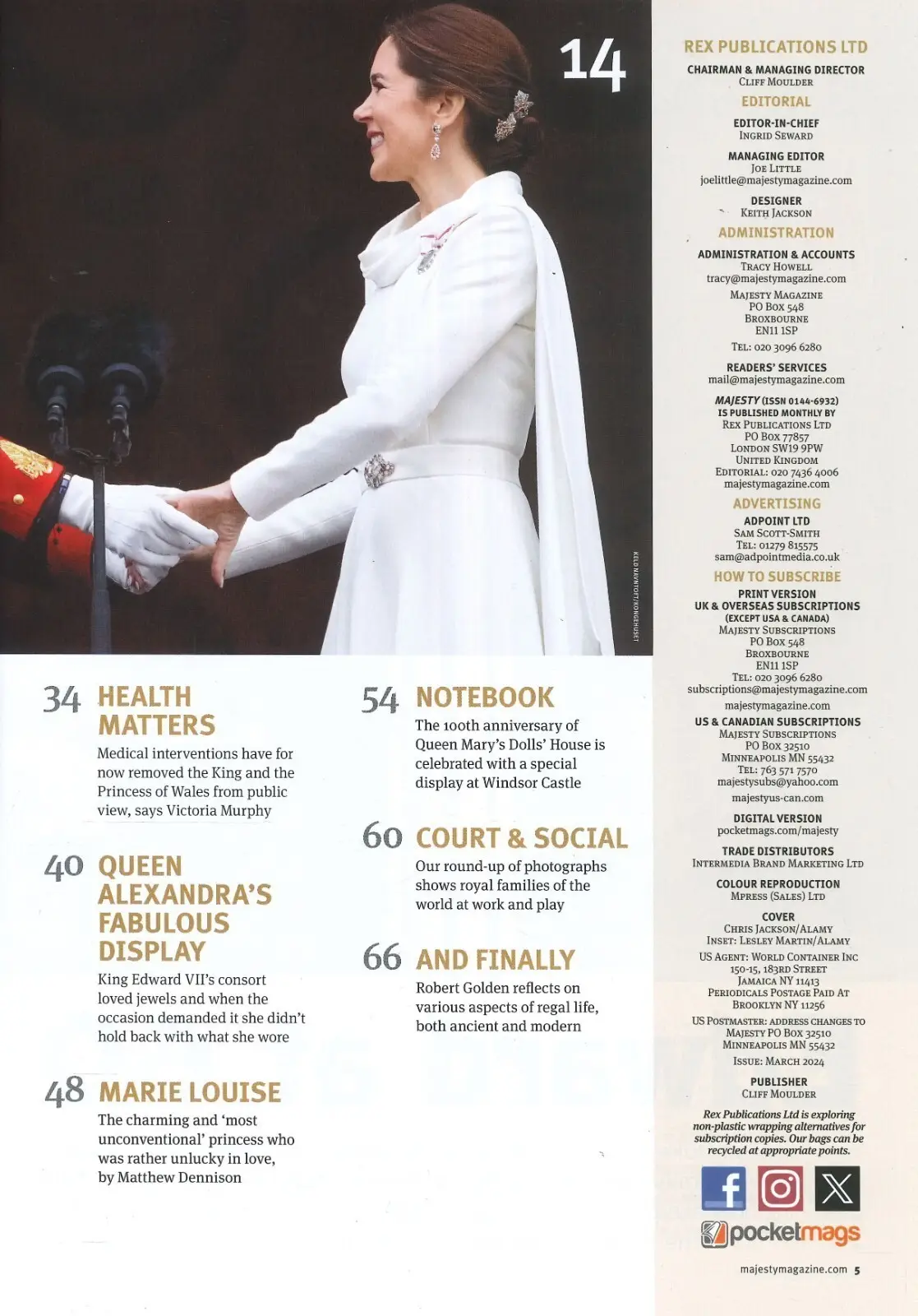 Majesty Magazine King Charles, Queen Camilla, Princess Kate, Royalty, March 2024 - image 3 | Free standard UK delivery included | Discount Quality Products
