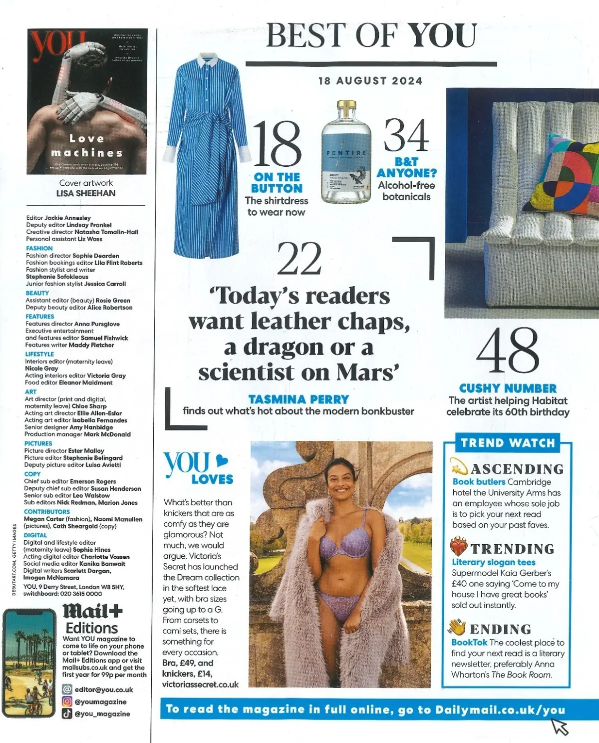 You Magazine Love Machines AI Girlfriend Taylor Swift, no10 Sex Scandals 18.8.24 - image 2 | Free standard UK delivery included | Discount Quality Products