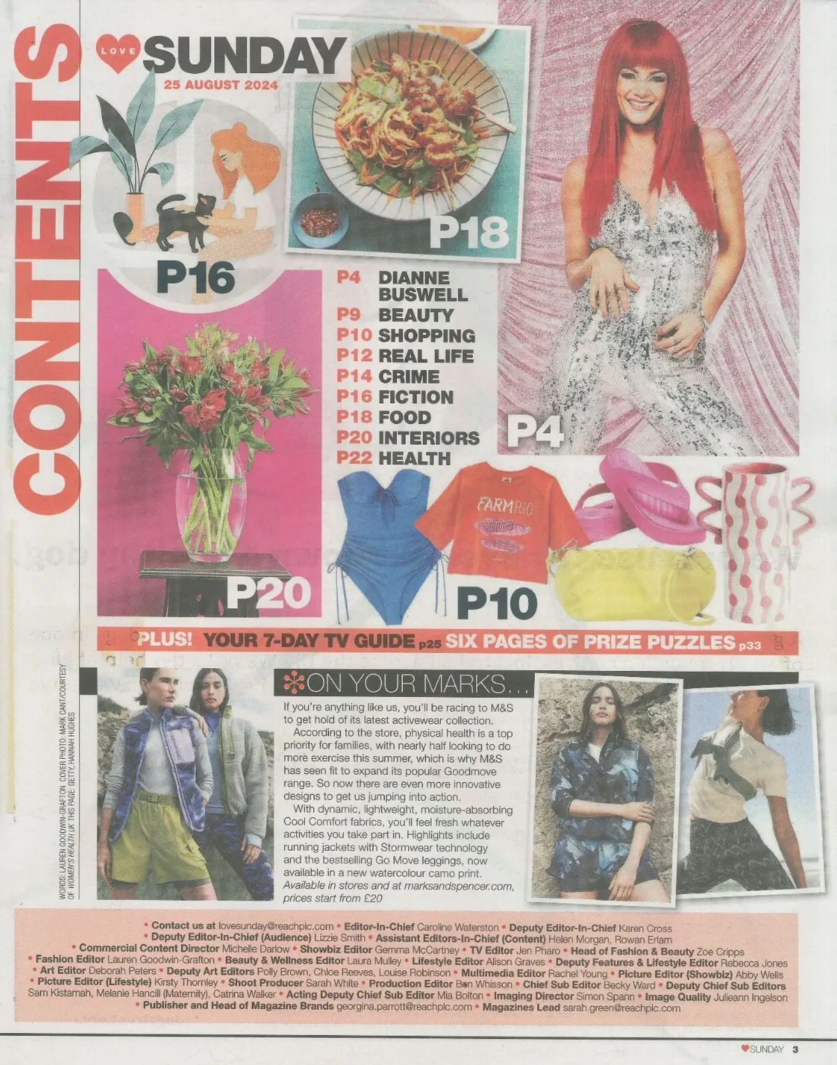 Love Sunday Magazine, Strictly Dancing Come Pro Dianne Buswell 25.8.24 - image 2 | Free standard UK delivery included | Discount Quality Products