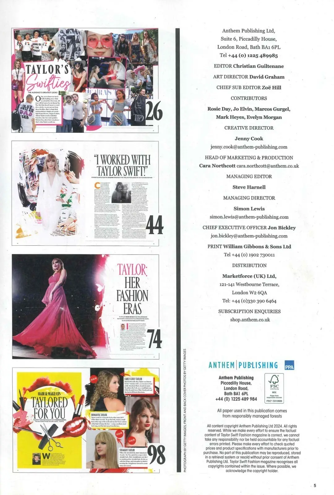 Taylor Swift Fashion Magazine: Eras Tour Style Secrets, Special Edition, 2024 - image 3 | Free standard UK delivery included | Discount Quality Products