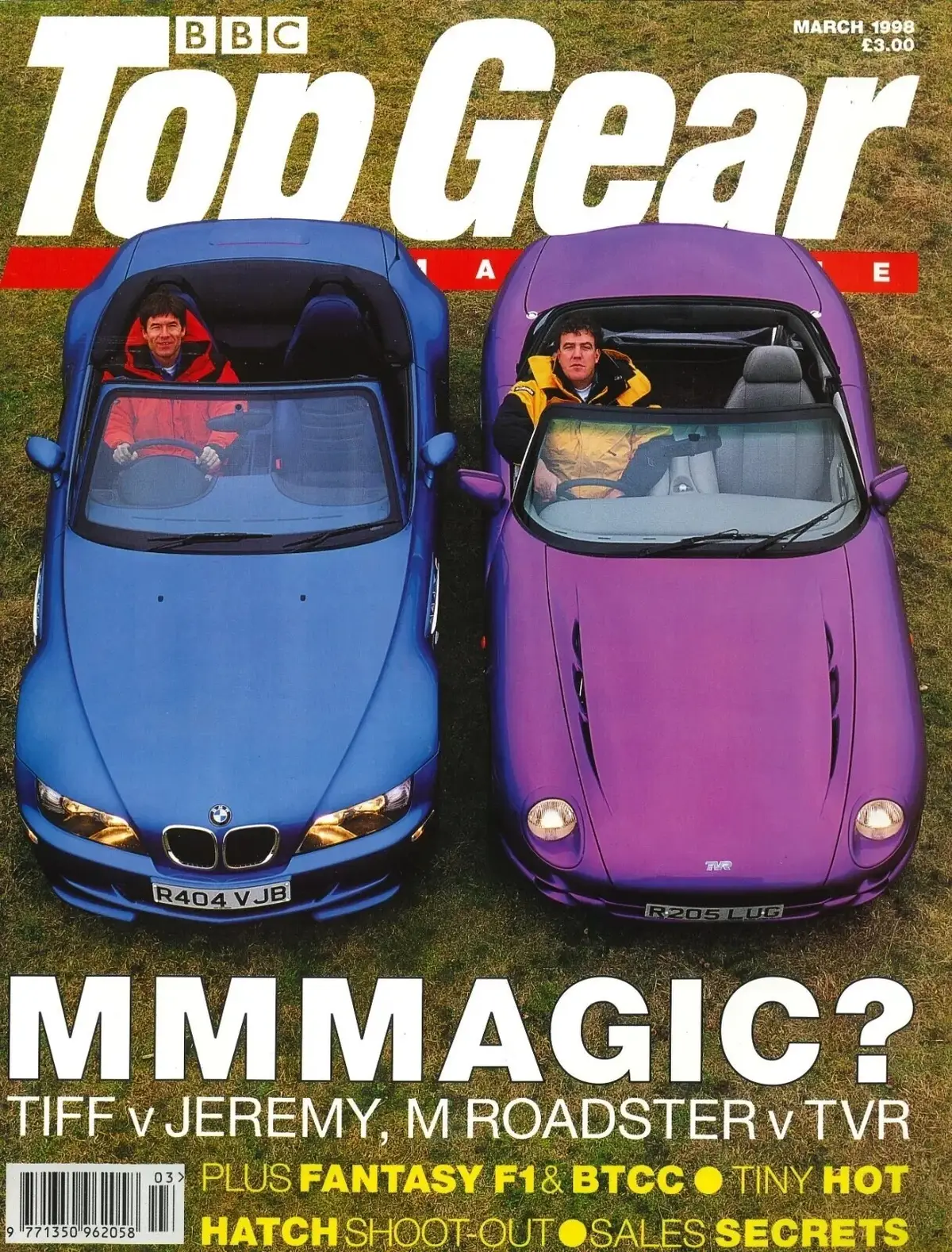 BBC Top Gear Magazine Issue #54, BMW M Roadster, TVR Chimaera, Lotus, March 1998
