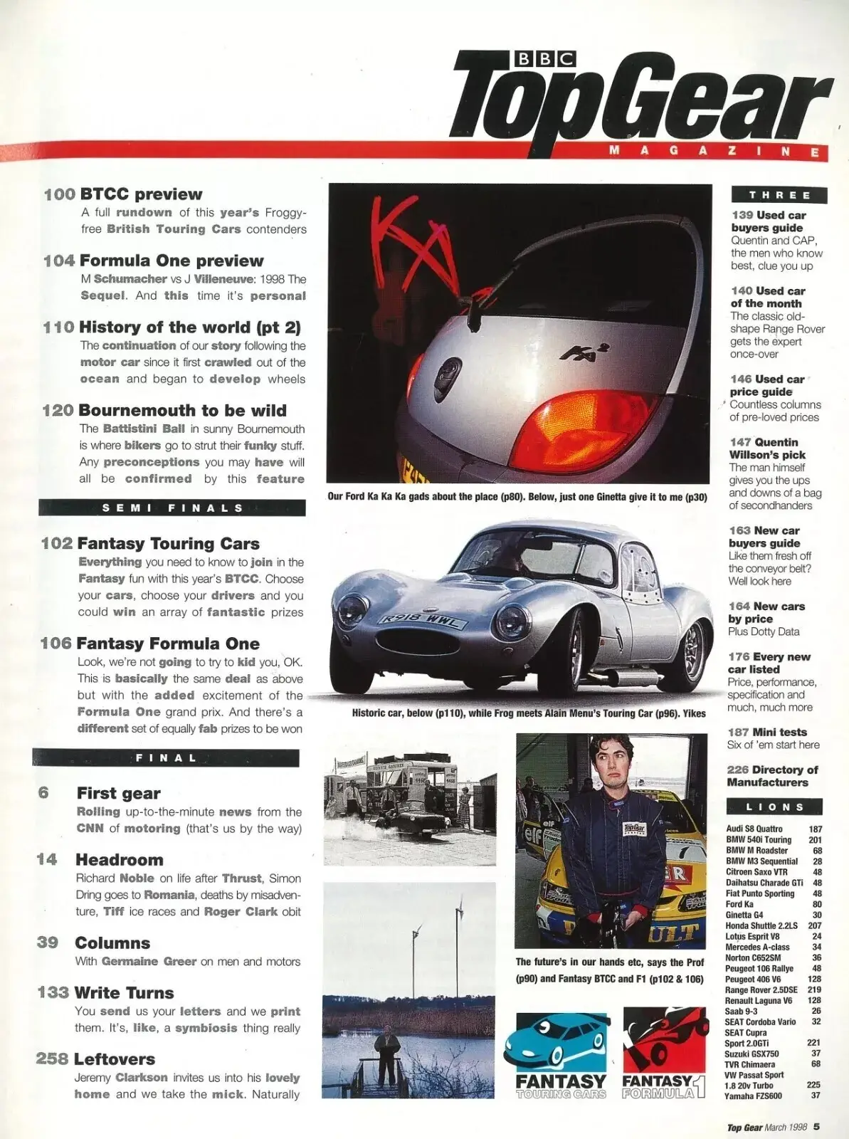 BBC Top Gear Magazine Issue #54, BMW M Roadster, TVR Chimaera, Lotus, March 1998 - image 3 | Free standard UK delivery included | Discount Quality Products