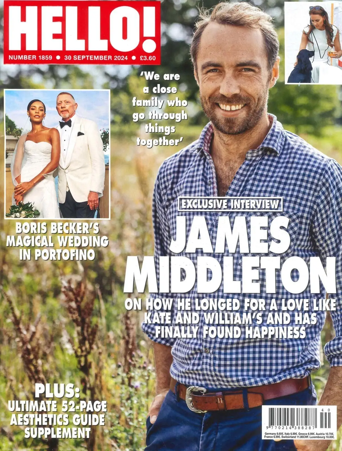 HELLO! Magazine: James Middleton, Princess Kate, William, Boris Becker, 30.9.24