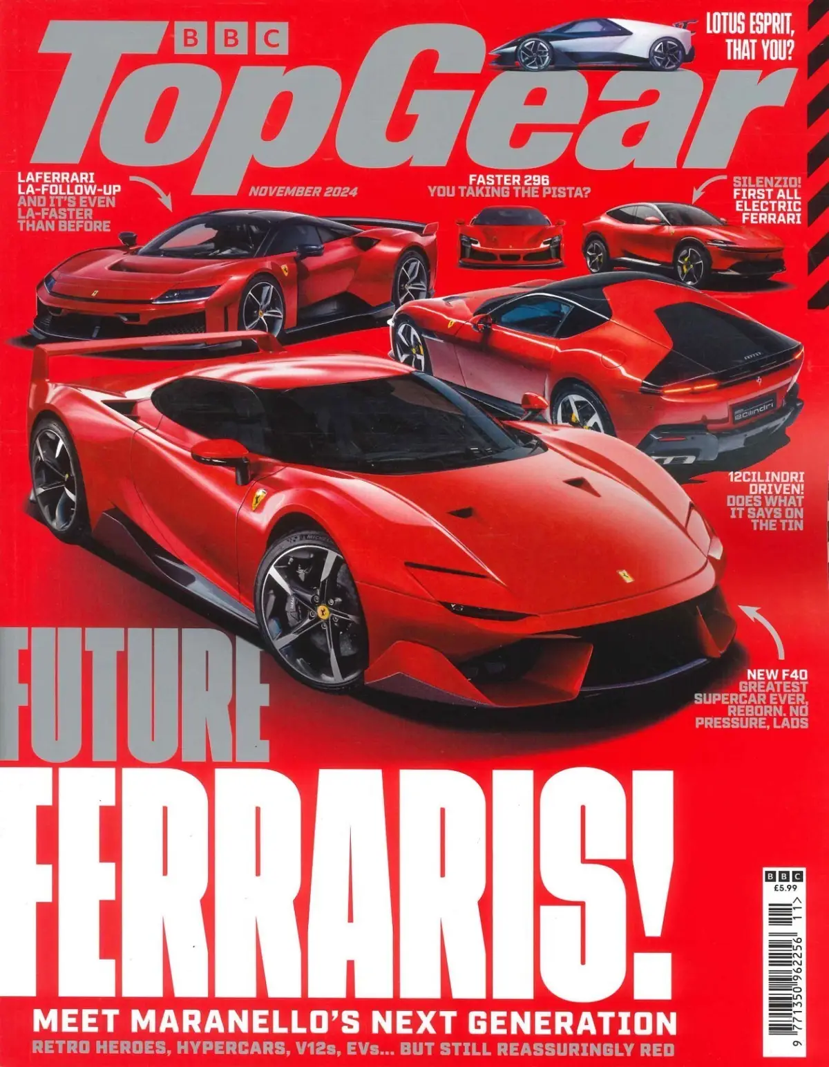 BBC Top Gear Magazine #389, Ferrari F40, Aston, Porsche 911, Hypercars, Nov 2024