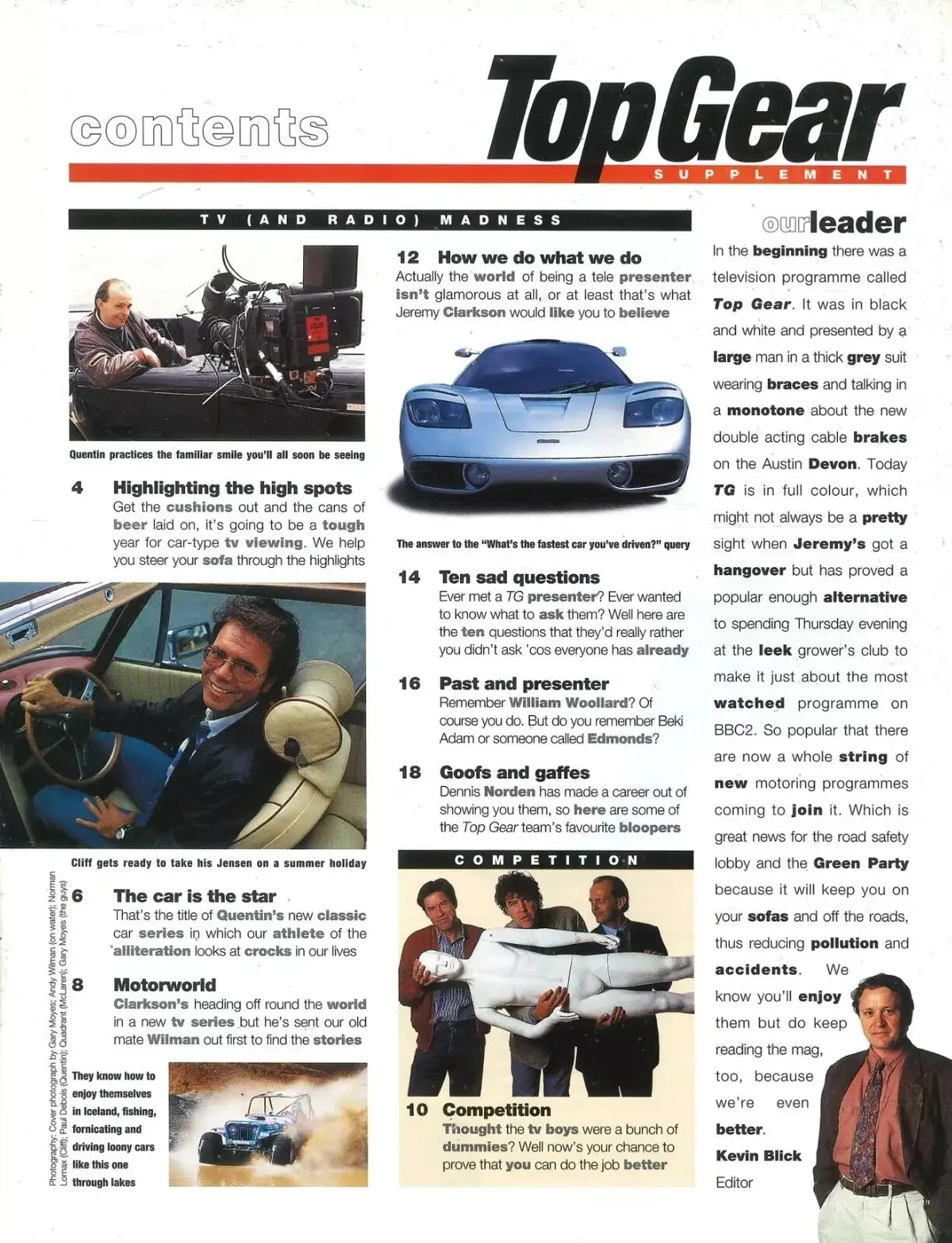 BBC Top Gear Magazine Supplement: Action! TV & Radio, Jeremy Clarkson, Q.Willson - image 2 | Free standard UK delivery included | Discount Quality Products