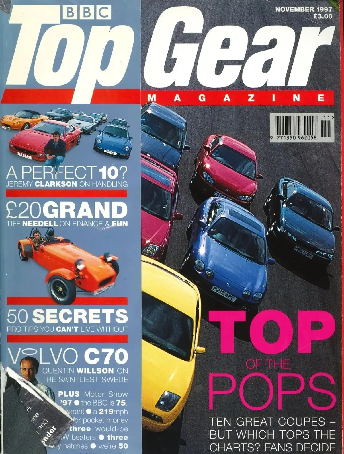 BBC Top Gear Magazine: Issue #50, Volvo S70 &amp; C70, Audi A6 Quattro, Nov 1997