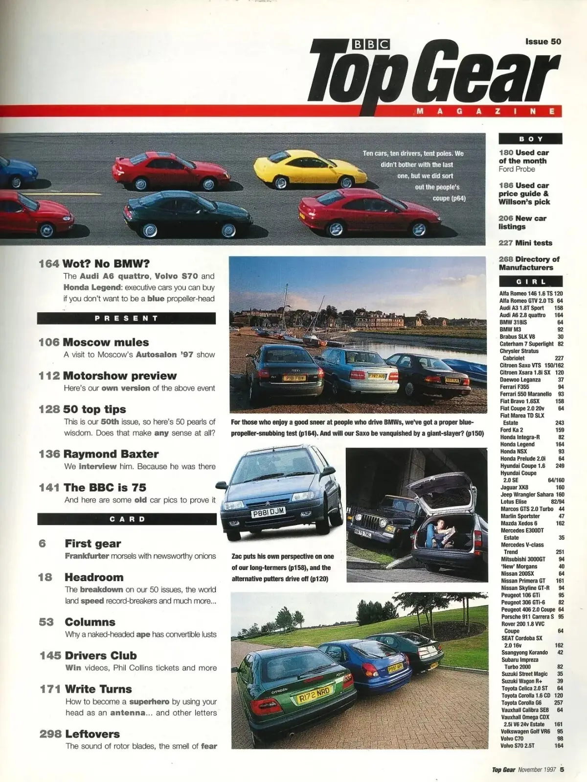 BBC Top Gear Magazine: Issue #50, Volvo S70 & C70, Audi A6 Quattro, Nov 1997 - image 3 | Free standard UK delivery included | Discount Quality Products