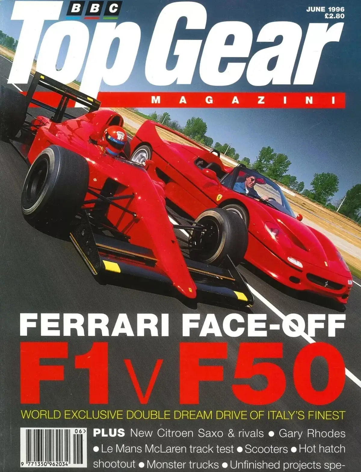 BBC Top Gear Magazine: Issue #33, Ferrari F1 v F50, McLaren, Citroen, June 1996
