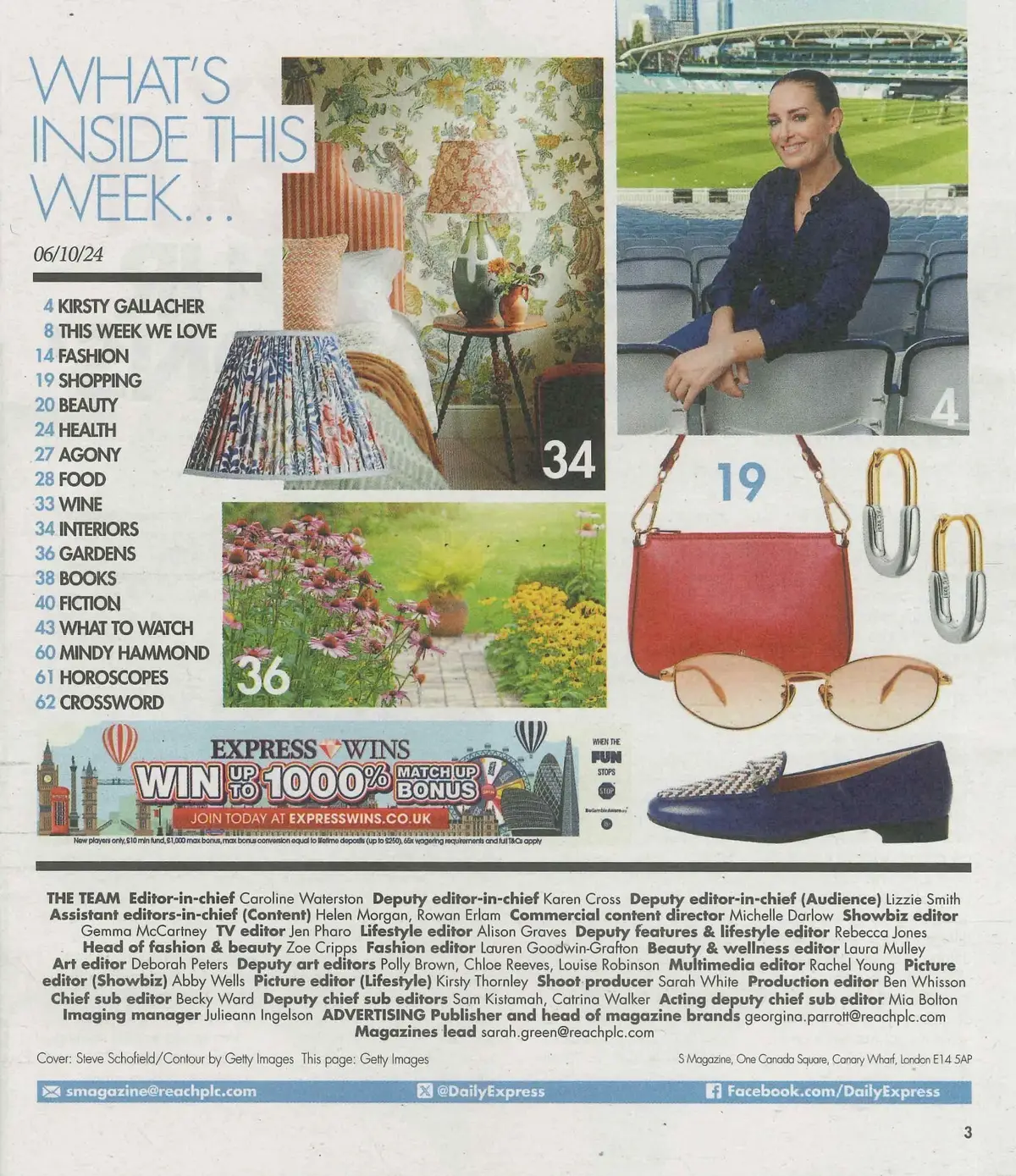 Sunday Express Magazine: Kirsty Gallacher, Mindy Hammond, Autumn Fashion 6.10.24 - image 2 | Free standard UK delivery included | Discount Quality Products
