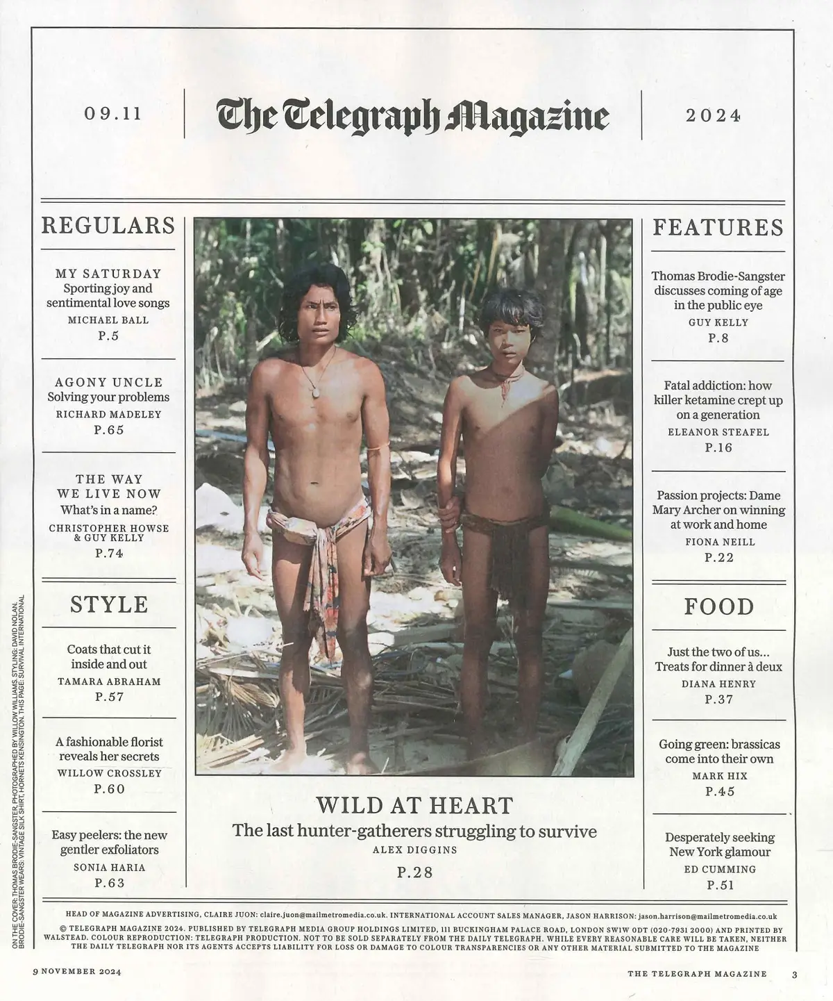 Telegraph Magazine: Thomas Brodie-Sangster, Michael Ball, Mary Archer, 9.11.24 - image 2 | Free standard UK delivery included | Discount Quality Products