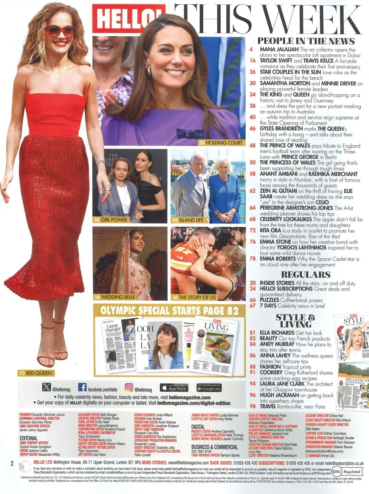 HELLO! Magazine: Princess Kate, King Charles, Olympics, Taylor Swift, 29.7.24 - image 2 | Free standard UK delivery included | Discount Quality Products