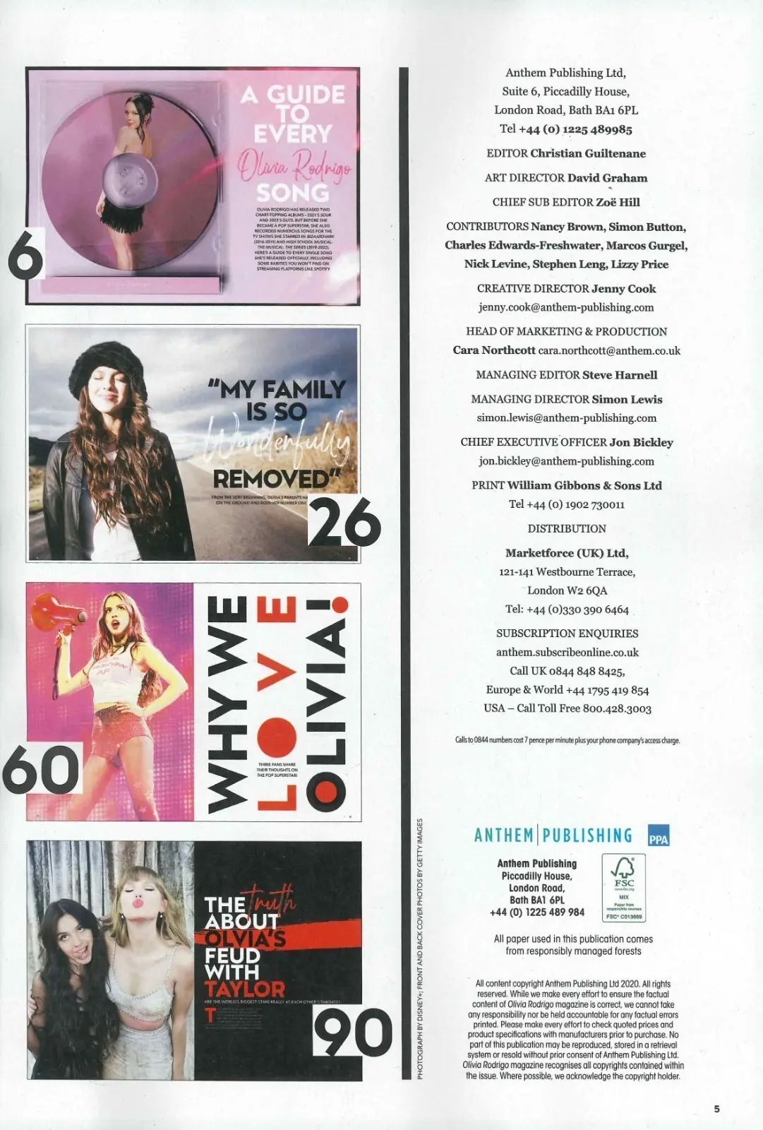 Olivia Rodrigo Magazine: Kings & Queens of Pop Culture, Feud with Taylor Swift - image 3 | Free standard UK delivery included | Discount Quality Products