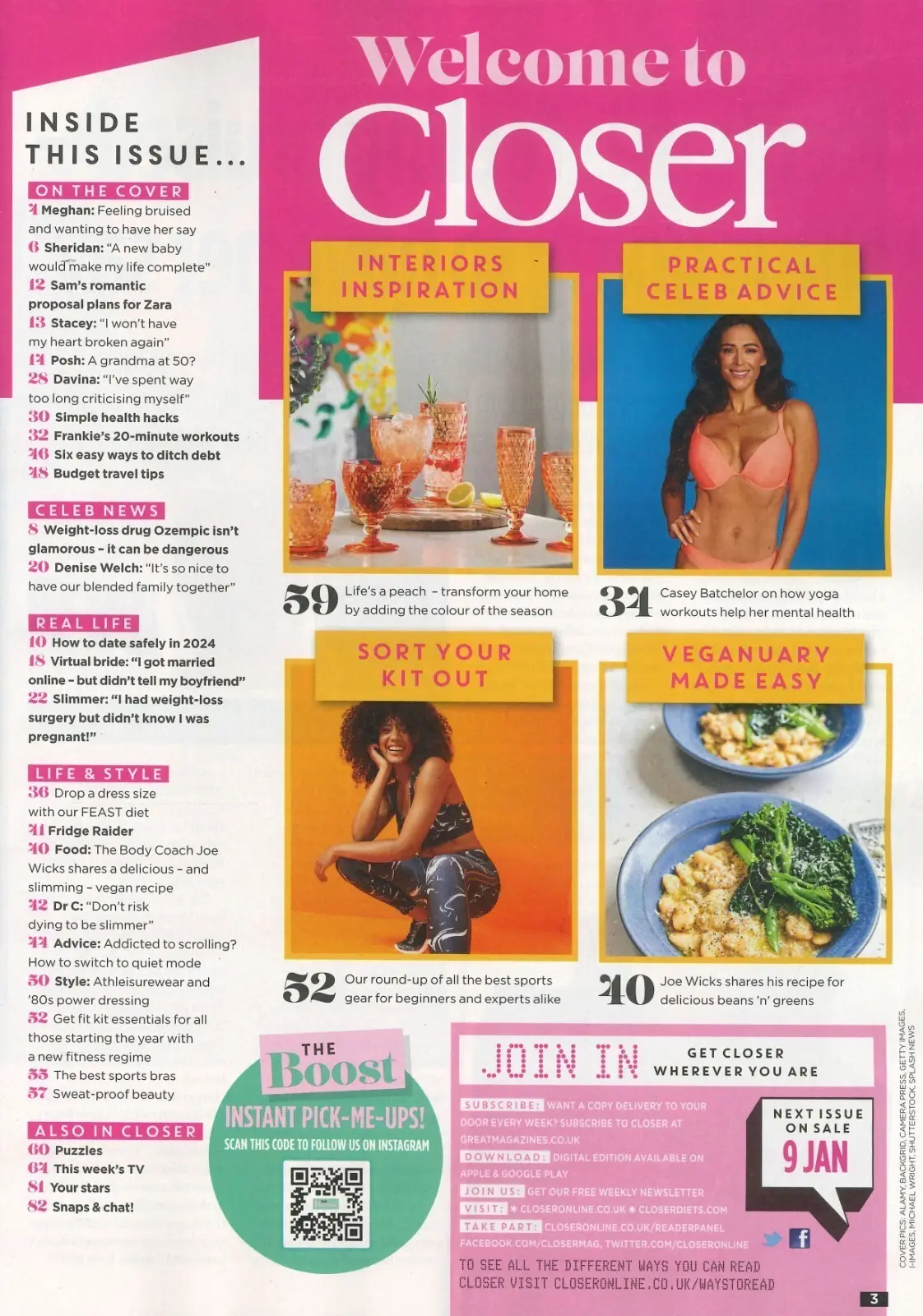 Closer Magazine: Princess Kate, Victoria Beckham, J. Aniston, Davina, 6.1.24 - image 2 | Free standard UK delivery included | Discount Quality Products