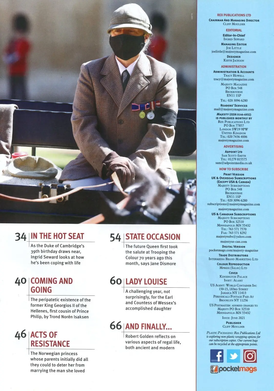 Majesty Magazine, Prince William, Kate Middleton, Duke Philip Funeral, June 2021 - image 3 | Free standard UK delivery included | Discount Quality Products