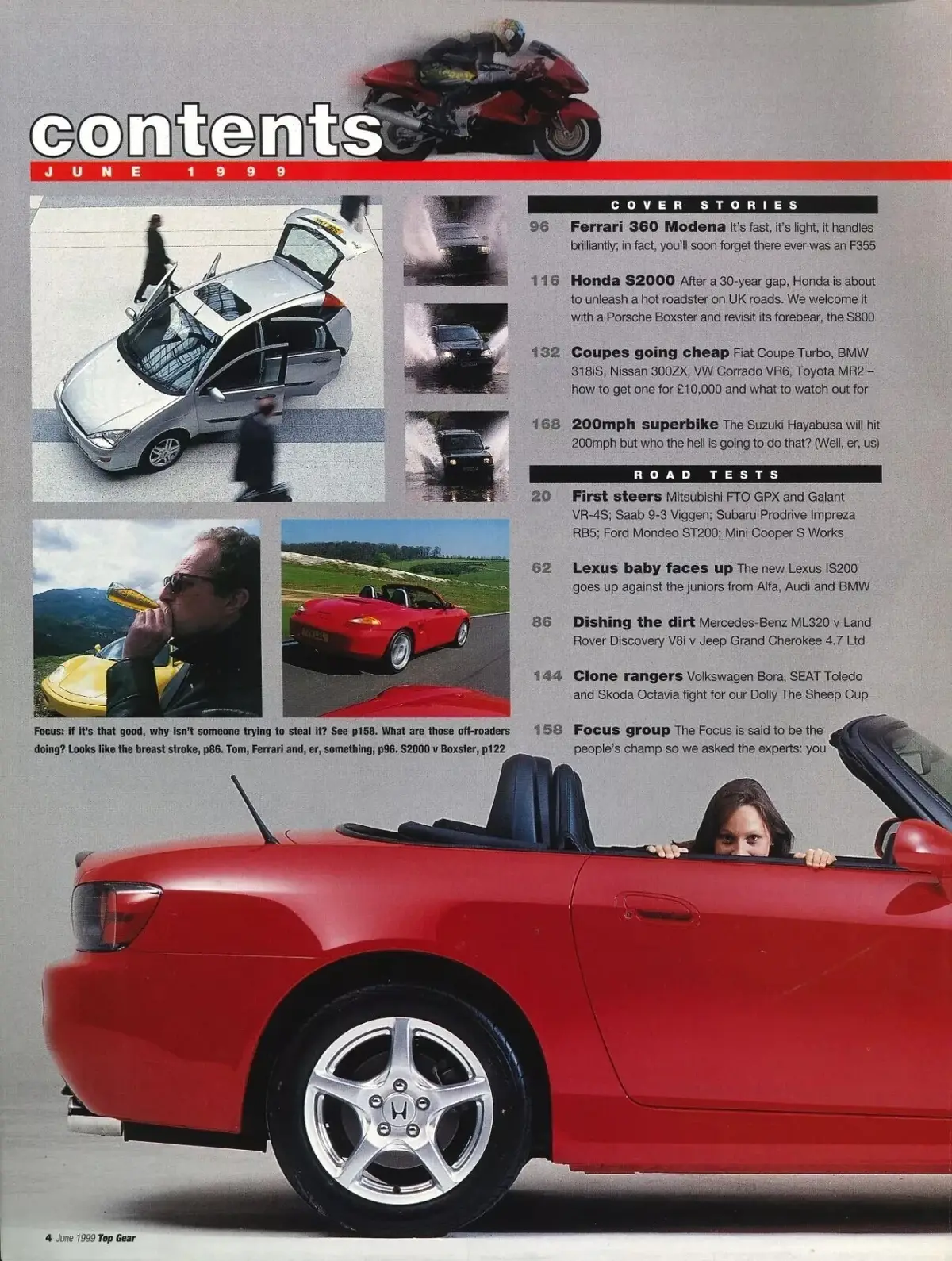 BBC Top Gear Magazine: Issue #69, Honda S2000, Ferrari 360 Modena, June 1999 - image 2 | Free standard UK delivery included | Discount Quality Products