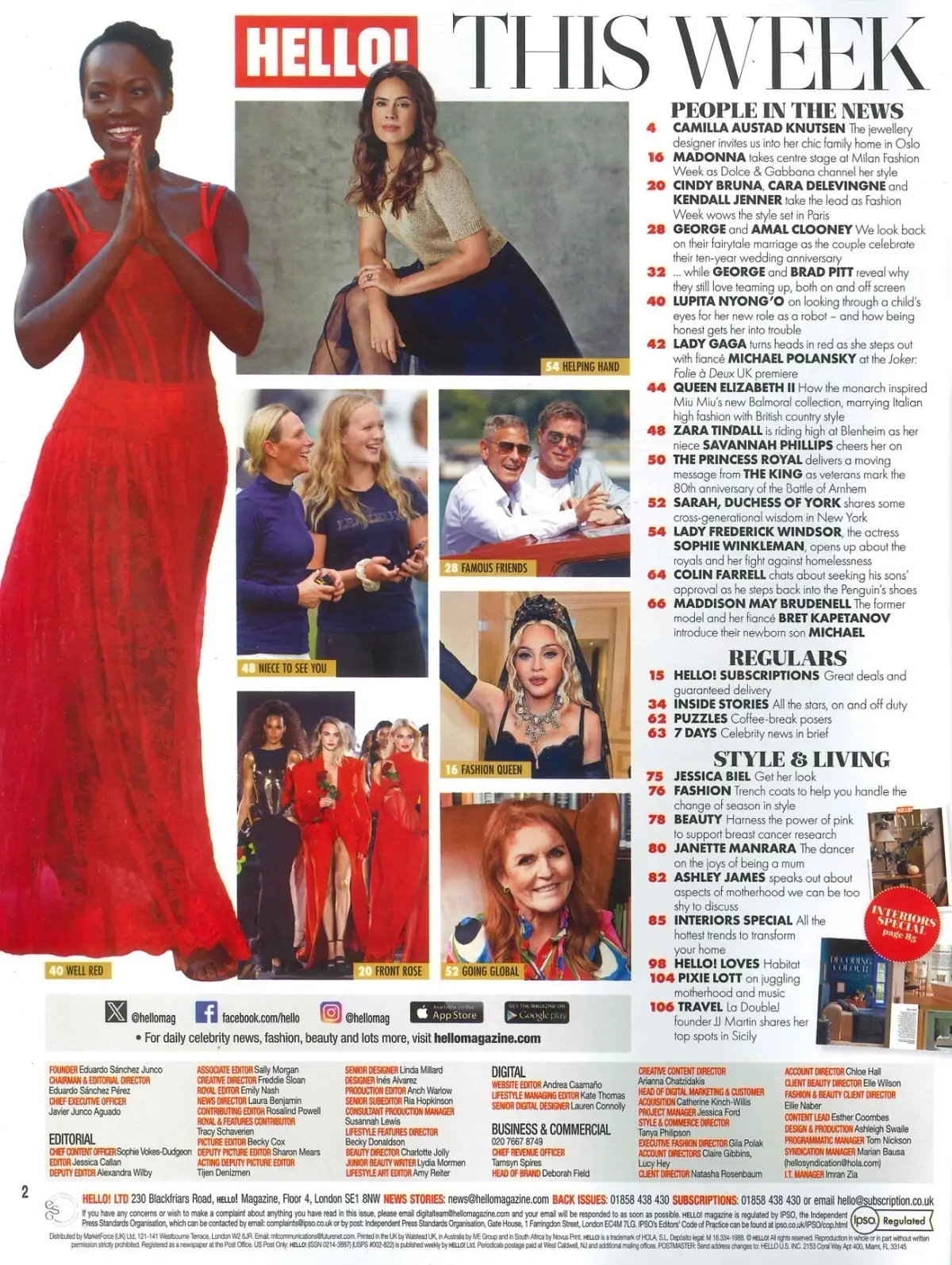 HELLO! Magazine: Lady Frederick Windsor, Madonna, Gaga, Kendall Jenner, 7.10.24 - image 2 | Free standard UK delivery included | Discount Quality Products