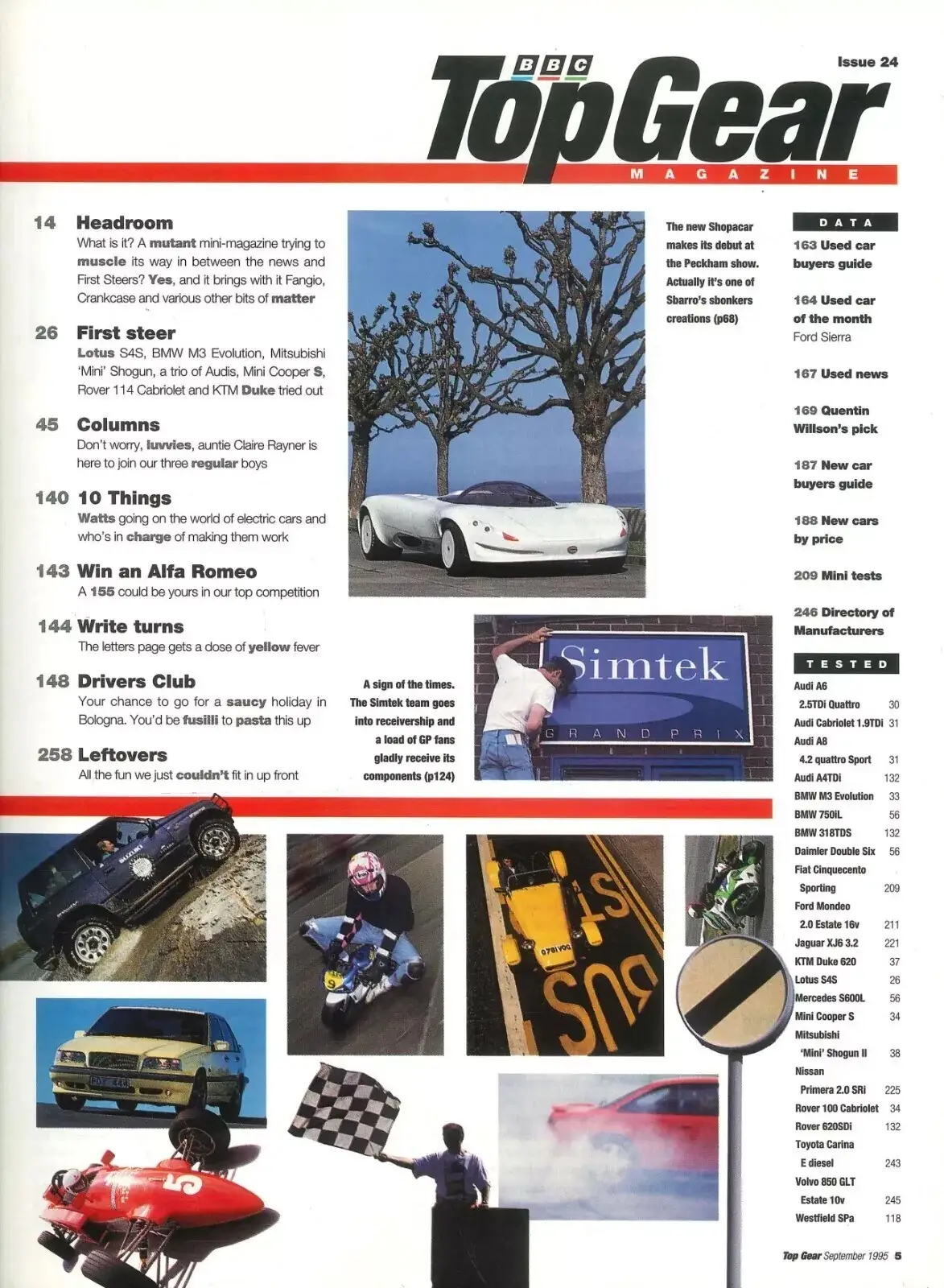 BBC Top Gear Magazine Issue 24, Lotus S4S, BMW M3 Evolution, Audi, F1, Sept 1995 - image 3 | Free standard UK delivery included | Discount Quality Products
