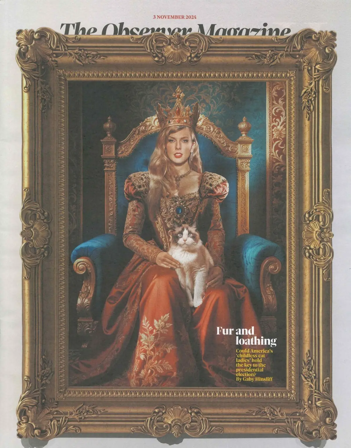 Observer Magazine Taylor Swift, Kamala Harris, JD Vance, Anne-Marie Duff 3.11.24