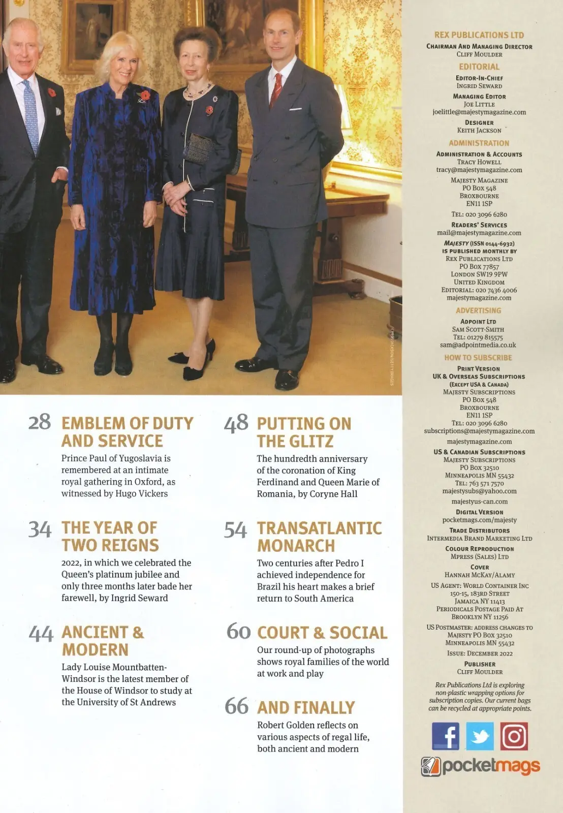 Majesty Magazine, Queen Elizabeth, King Charles, Royal Family, December 2022 - image 4 | Free standard UK delivery included | Discount Quality Products