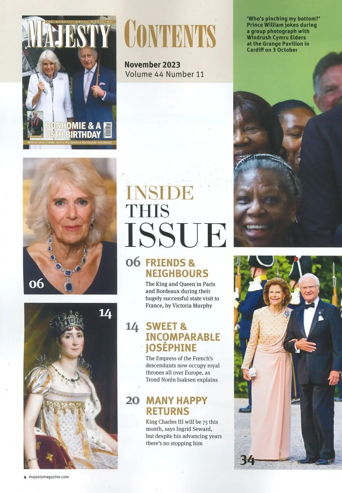 Majesty Magazine: King Charles 75th Birthday, Queen Camilla, William, Nov 2023 - image 2 | Free standard UK delivery included | Discount Quality Products