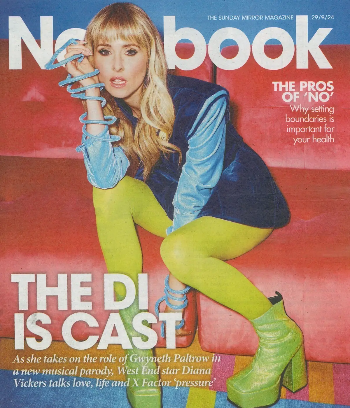 Sunday Mirror Notebook Magazine: Diana Vickers as Gwyneth Paltrow, Style 29.9.24