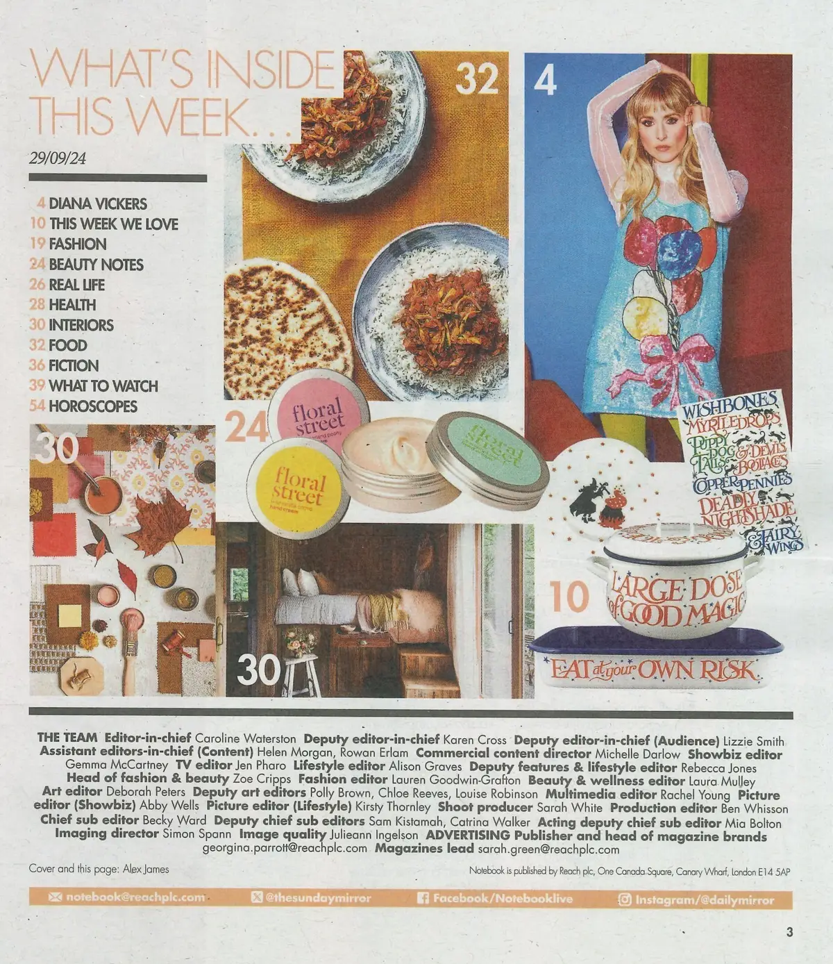 Sunday Mirror Notebook Magazine: Diana Vickers as Gwyneth Paltrow, Style 29.9.24 - image 2 | Free standard UK delivery included | Discount Quality Products
