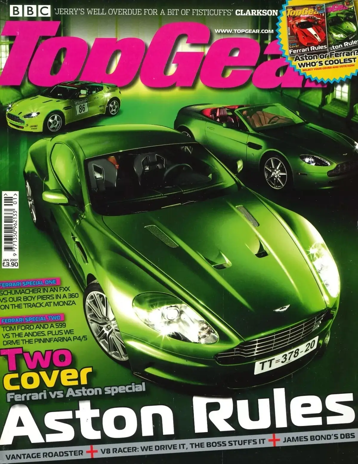 BBC Top Gear Magazine: Issue #160, Aston, Maserati GT, Porsche 911, Jan 2007