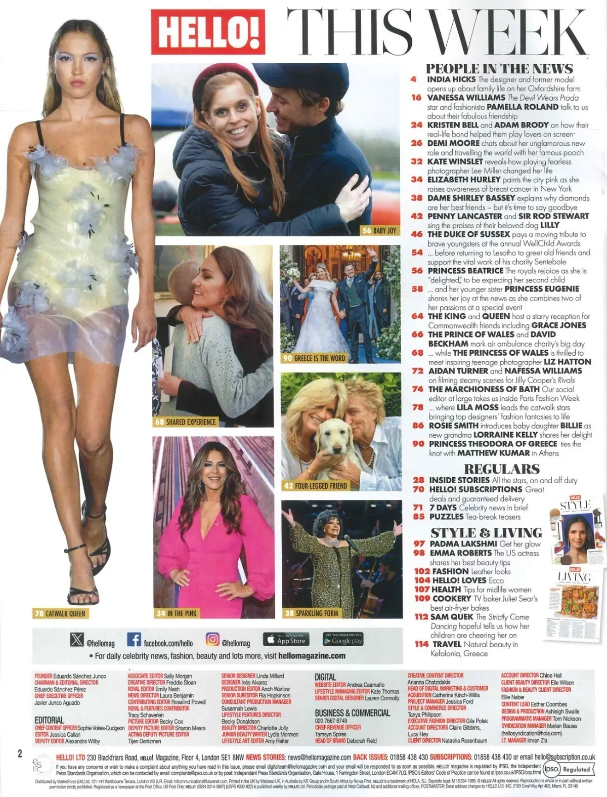 HELLO! Magazine: Princess Beatrice Pregnant, Eugenie, Kate Middleton, 14.10.24 - image 2 | Free standard UK delivery included | Discount Quality Products