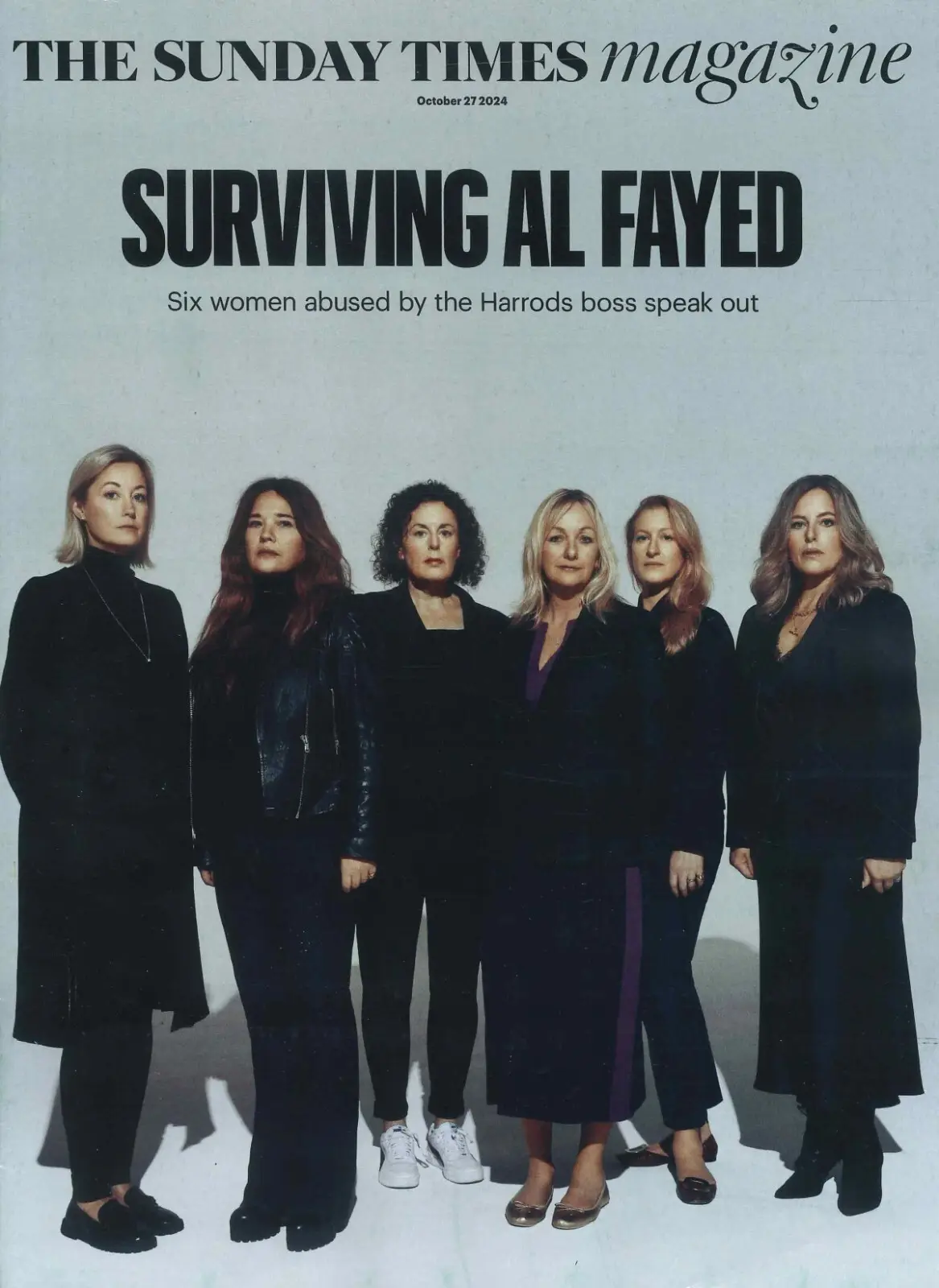 Sunday Times Magazine: Al-Fayed's Victims, Gary Numan, Rose Matafeo, 27.10.24 - Free standard UK delivery included | Discount Quality Products