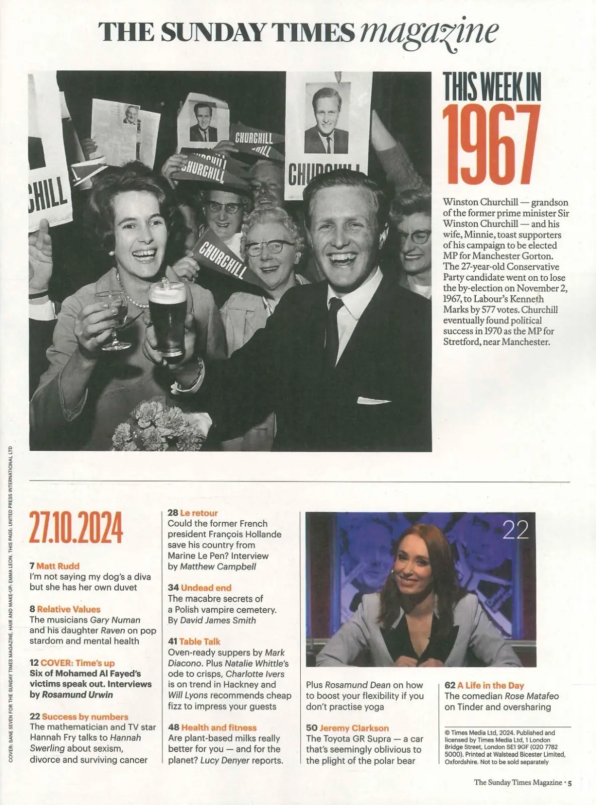 Sunday Times Magazine: Al-Fayed's Victims, Gary Numan, Rose Matafeo, 27.10.24 - image 2 | Free standard UK delivery included | Discount Quality Products