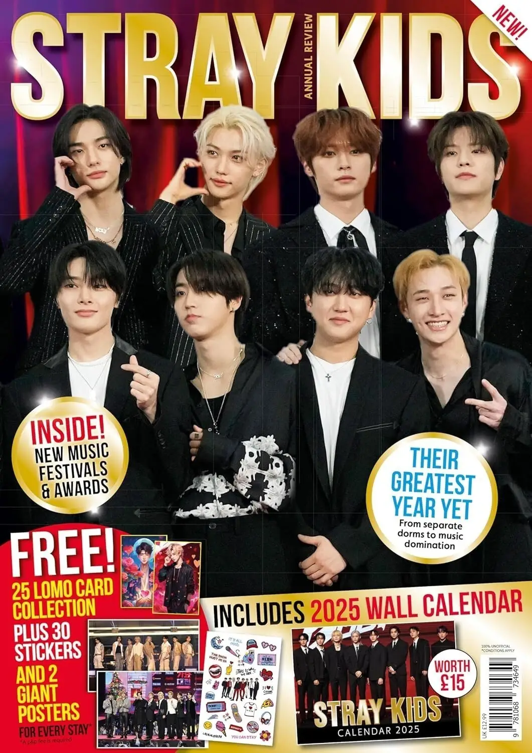 Stray Kids Annual Review Magazine K-Pop, 2025 Calendar, Stickers, Posters, Cards