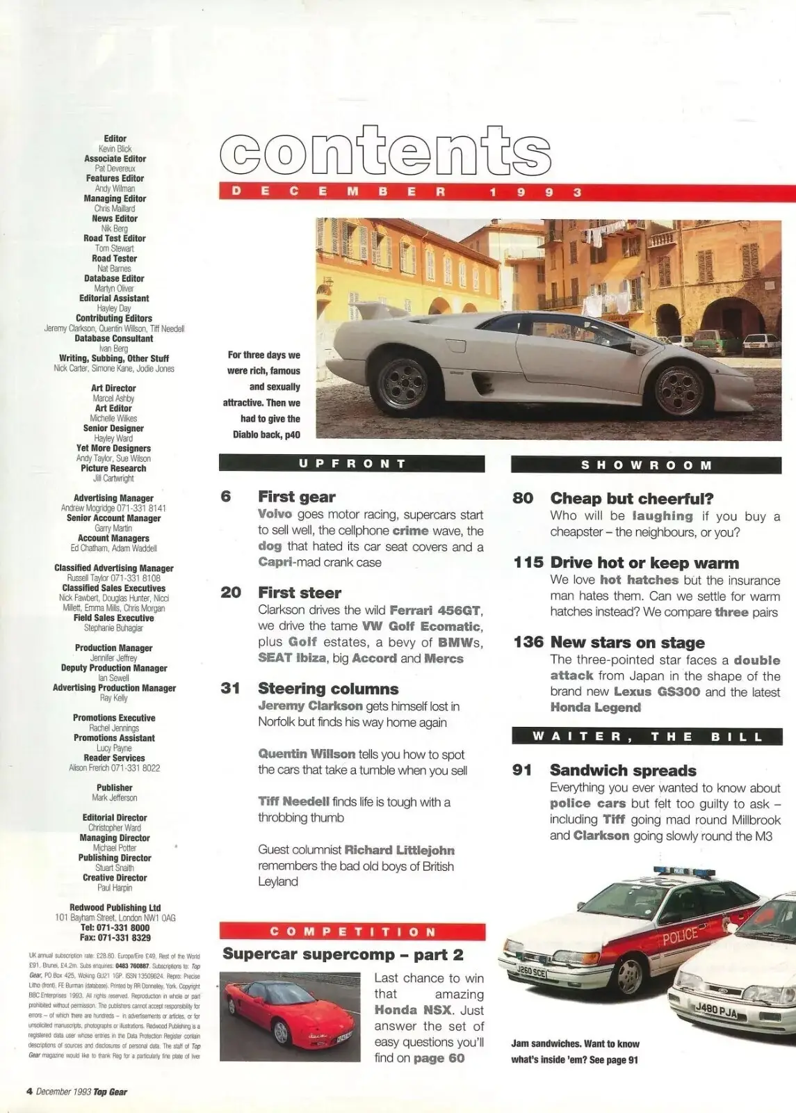BBC Top Gear Magazine: Issue #3, Ferrari, VW, BMW, Jeremy Clarkson, Dec 1993 - image 2 | Free standard UK delivery included | Discount Quality Products