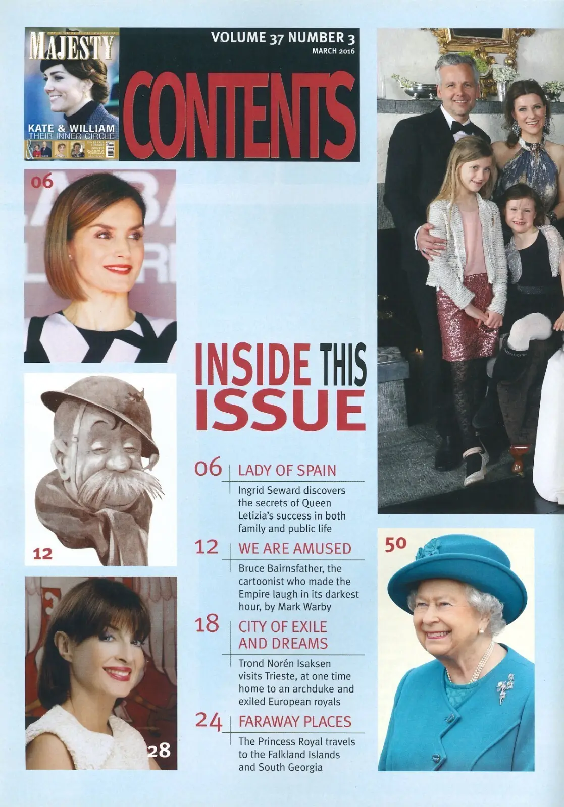 Majesty Magazine Kate Middleton, Prince William, Anne Princess Royal, March 2016 - image 2 | Free standard UK delivery included | Discount Quality Products