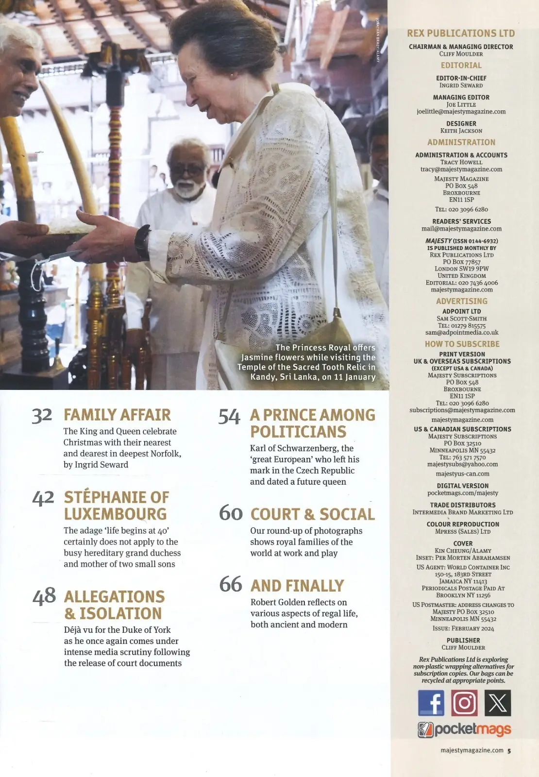 Majesty Magazine: Duchess Sophie, King Charles, Queen Elizabeth II, Feb 2024 - image 3 | Free standard UK delivery included | Discount Quality Products