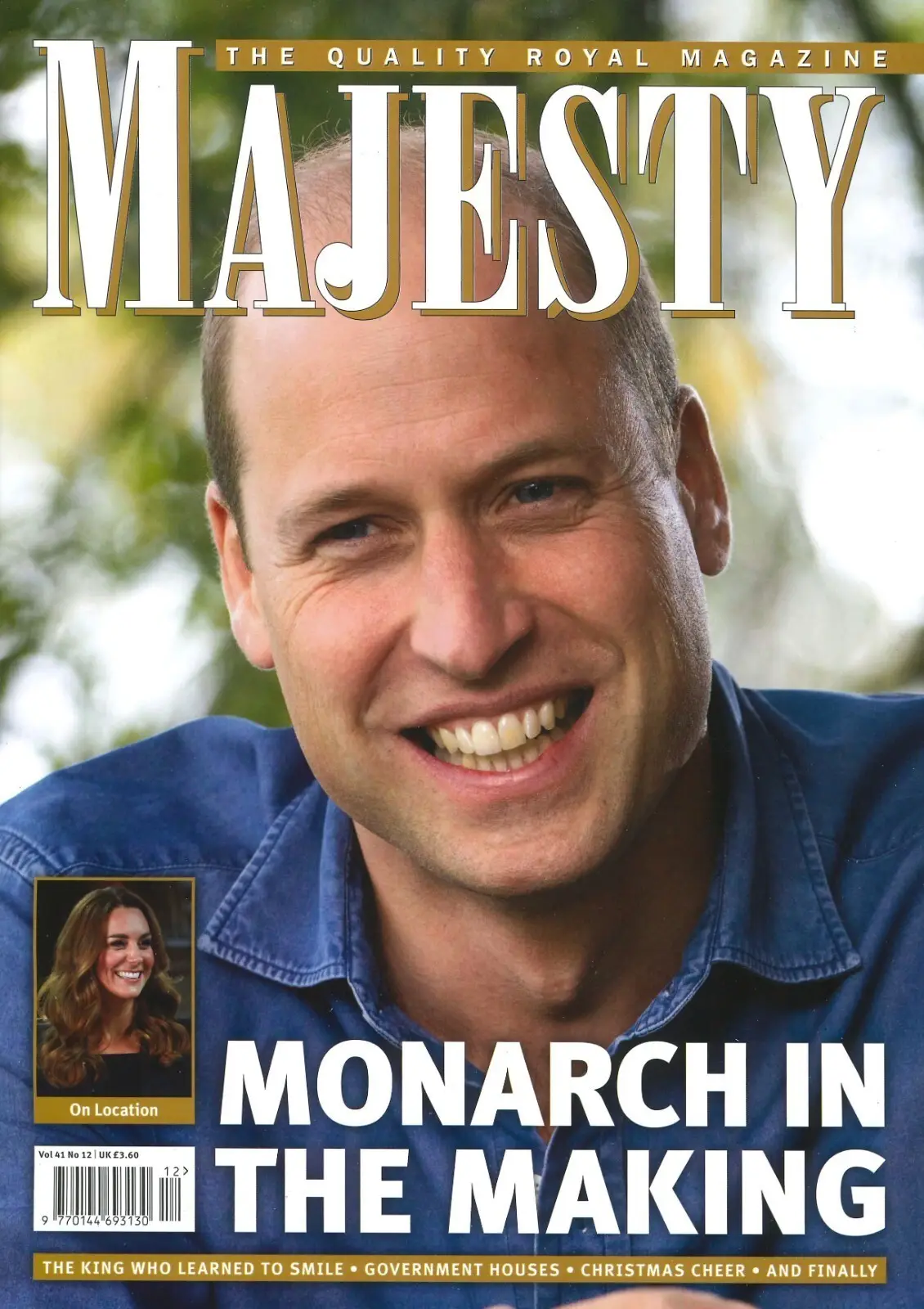 Majesty Magazine, Prince Charles &amp; William, Kate Middleton, Camilla, Dec 2020