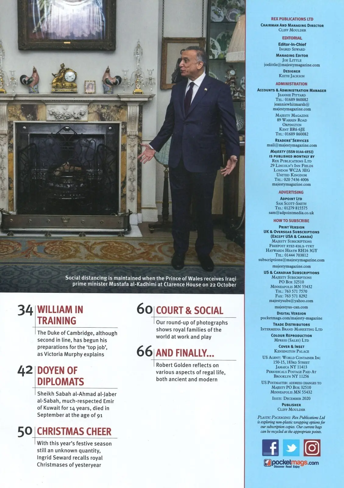 Majesty Magazine, Prince Charles & William, Kate Middleton, Camilla, Dec 2020 - image 3 | Free standard UK delivery included | Discount Quality Products