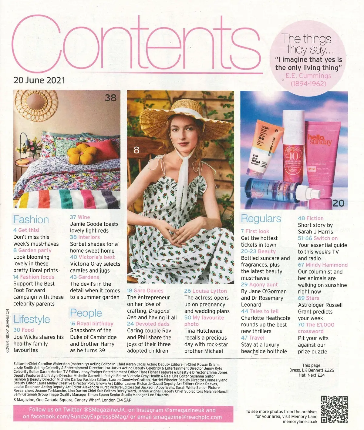 Sunday Express Magazine: Sara Davies, Prince William, Louisa Lytton, 20.6.21 - image 2 | Free standard UK delivery included | Discount Quality Products