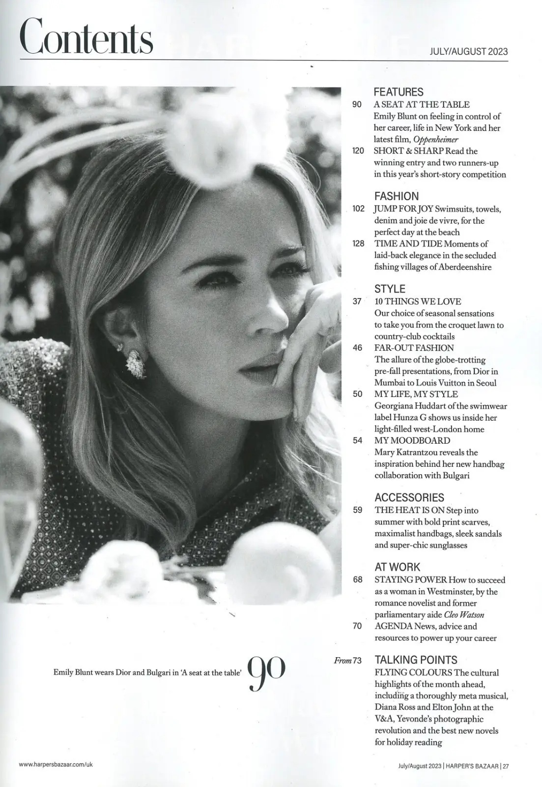 Harper's Bazaar Magazine, Emily Blunt, Diana Ross, Elton John, July/Aug 2023 - image 2 | Free standard UK delivery included | Discount Quality Products