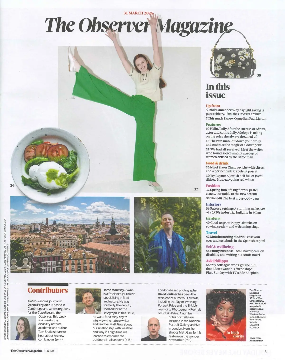 Observer Magazine: Lolly Adefope, Paul Merton, Ade Adepitan, Fashion, 31.3.24 - image 2 | Free standard UK delivery included | Discount Quality Products