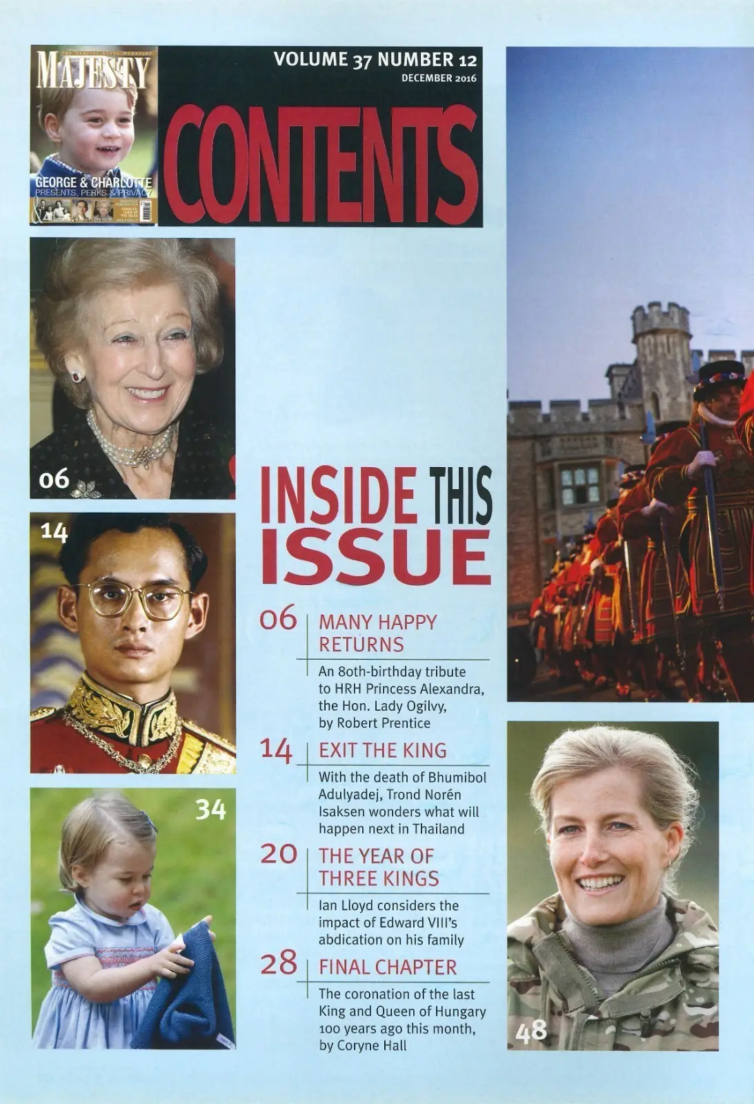 Majesty Magazine, Prince George, Princess Charlotte, King Charles III, Dec 2016 - image 2 | Free standard UK delivery included | Discount Quality Products
