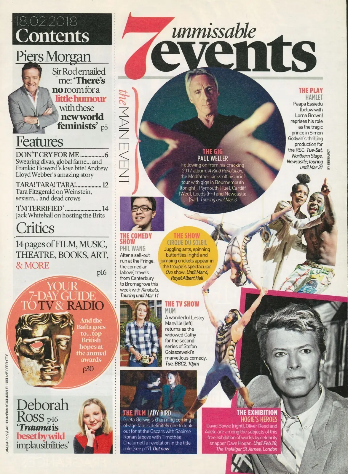 Event Magazine: Andrew Lloyd Webber, Tara Fitzgerald, Piers Morgan, 18.2.18 - image 2 | Free standard UK delivery included | Discount Quality Products