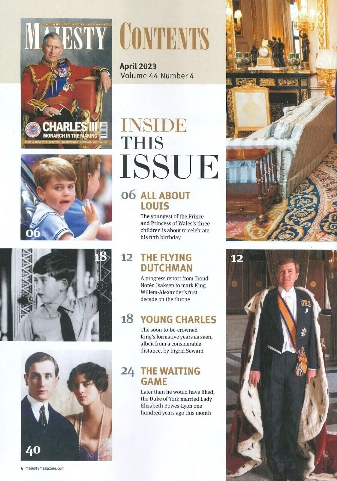 Majesty Magazine, King Charles, Queen Elizabeth, Prince Louis, Royal, April 2023 - image 2 | Free standard UK delivery included | Discount Quality Products