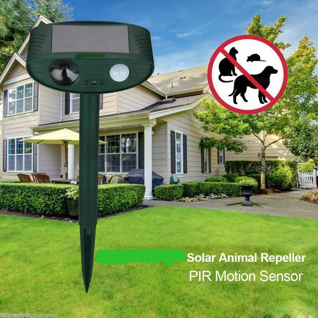 Solar Animal Rodent Ultrasonic Repeller Cat Dog Pest Deterrent PIR Motion Sensor - image 2 | Free standard UK delivery included | Discount Quality Products