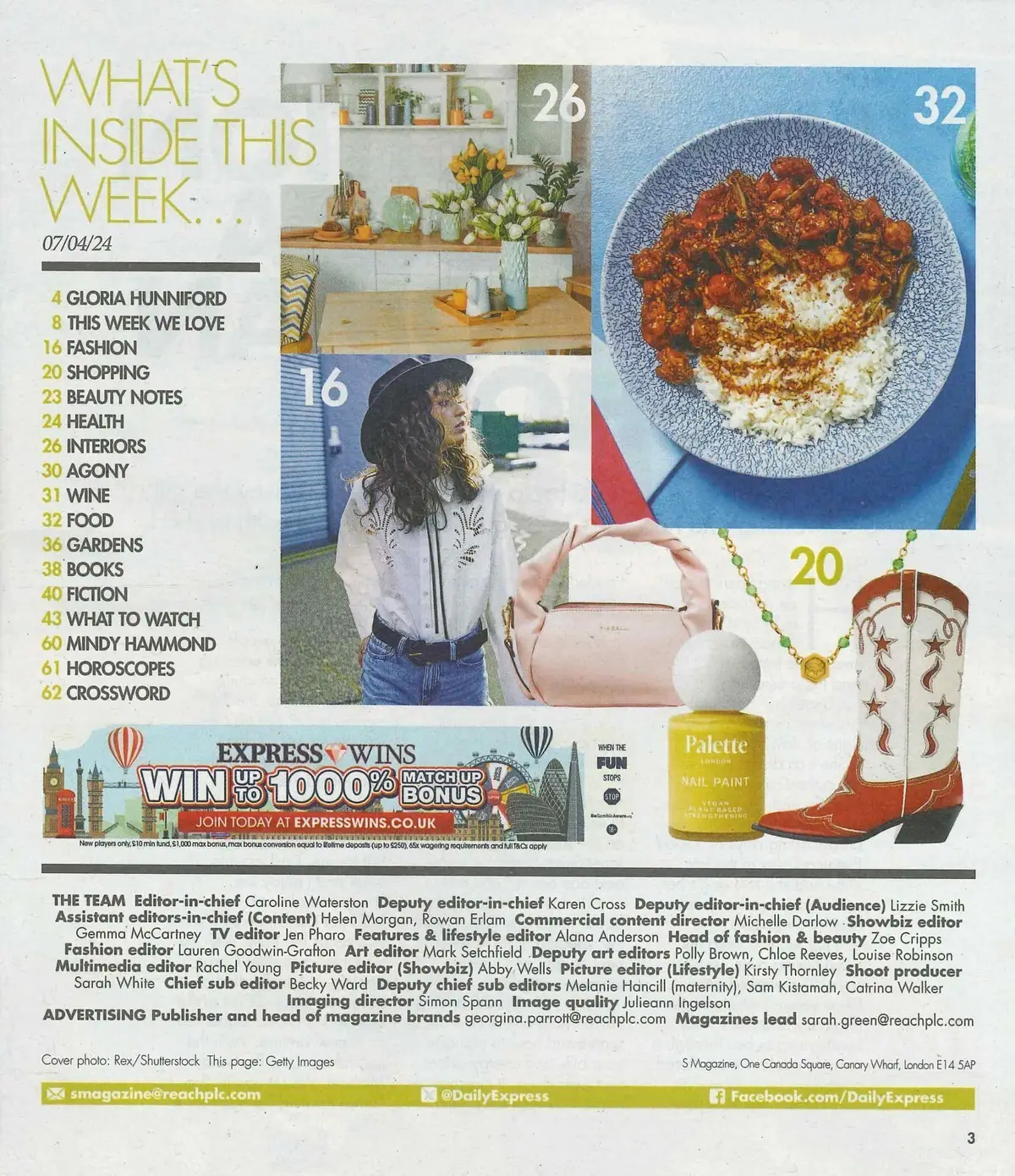 Sunday Express Magazine: Gloria Hunniford, Stacey Solomon, Mindy Hammond, 7.4.24 - image 2 | Free standard UK delivery included | Discount Quality Products