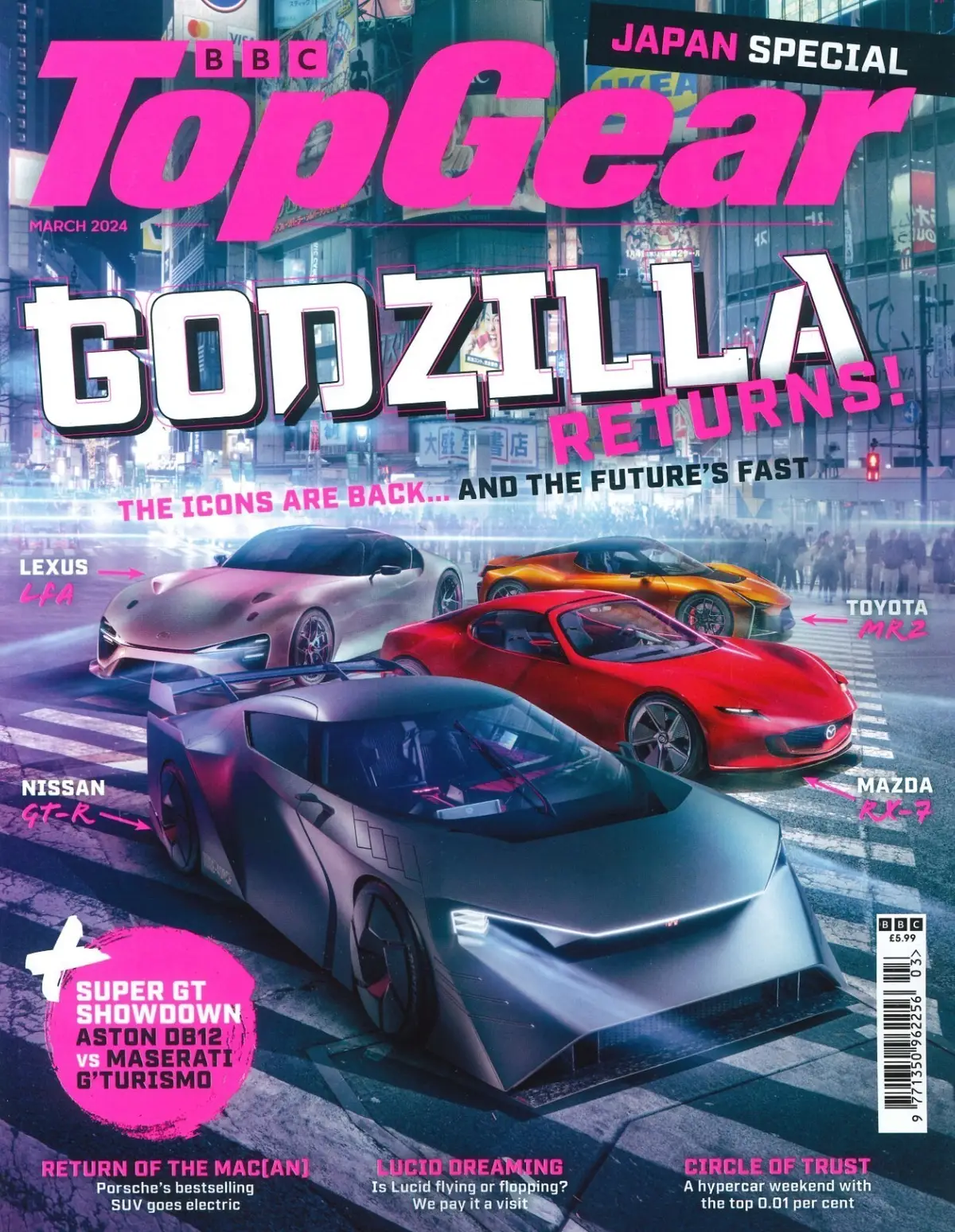 BBC Top Gear Magazine #381, Japan Special, Nissan GT-R, Lexus LFA, March 2024