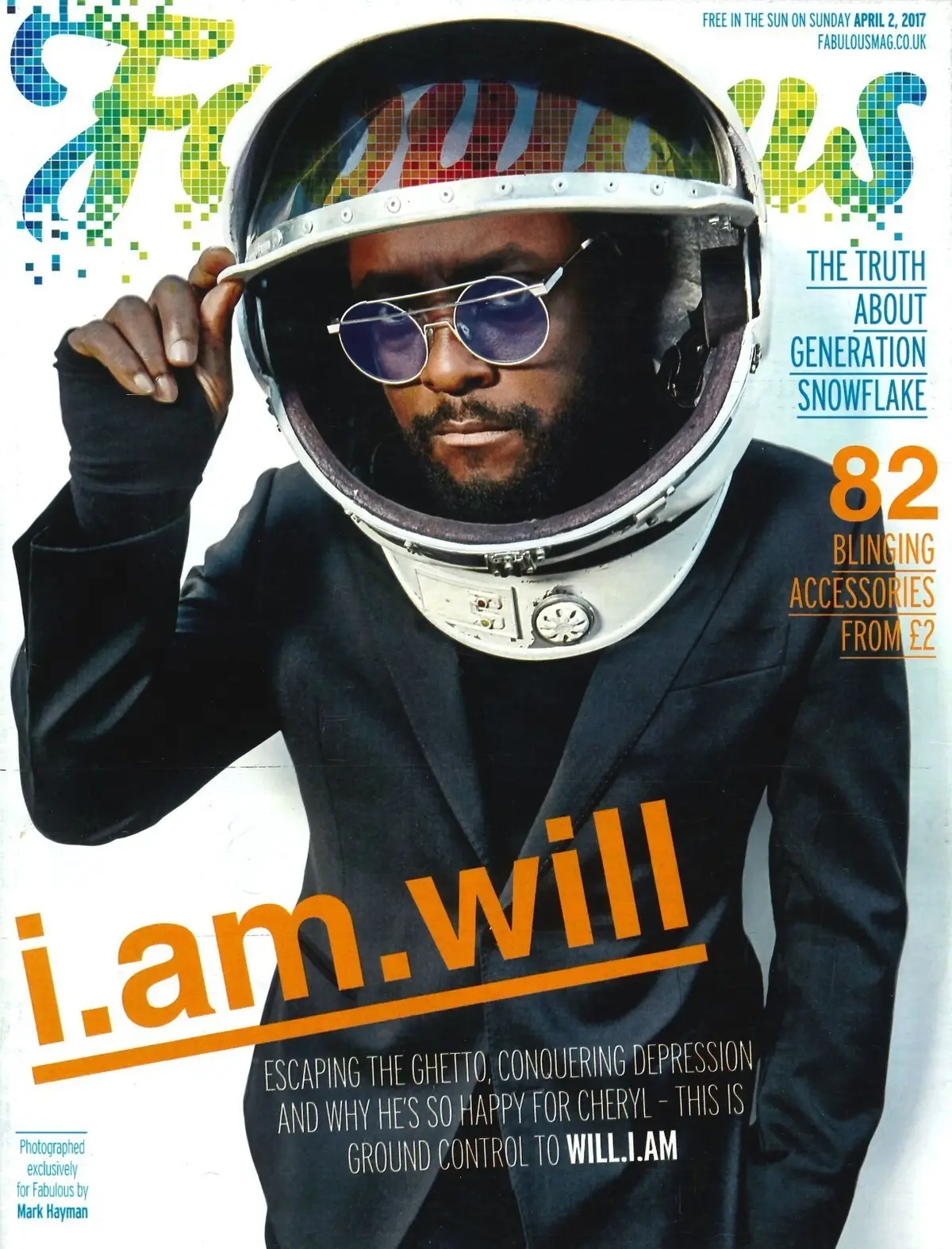 Fabulous Magazine: Will.i.am, Sophie Kinsella, Amanda Holden, S.Bogle, 2.4.17
