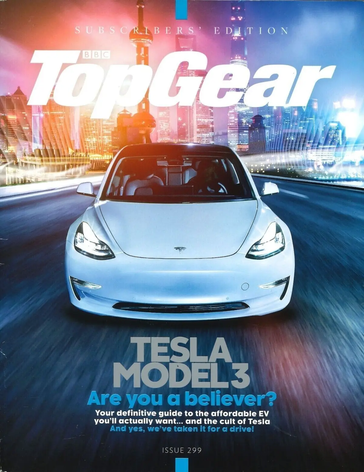 BBC Top Gear Magazine: Issue #299, Tesla Model 3, Dodge Demon, BMW, Sept 2017