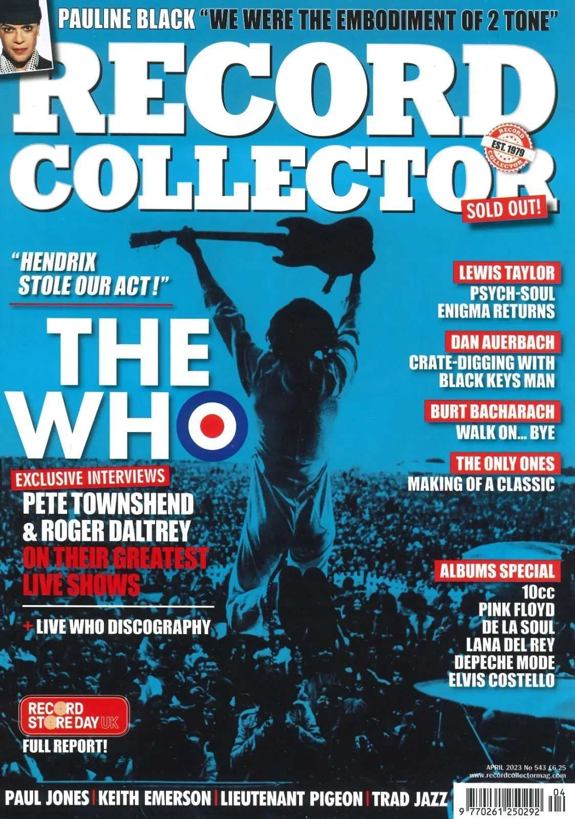 Record Collector Magazine March 2023, Pink Floyd, Jeff Beck, D. Crosby, Music